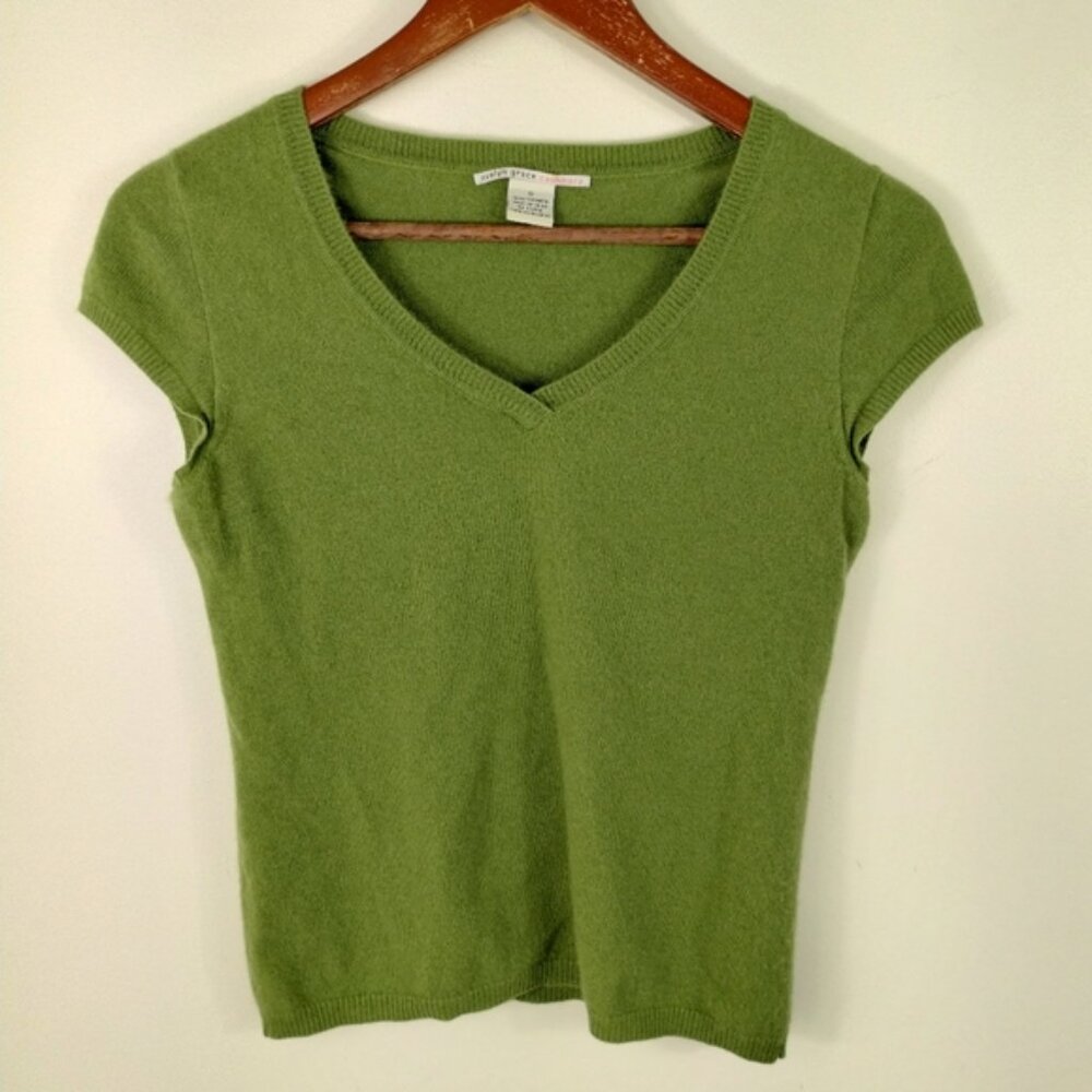 Evelyn Grace 100% Cashmere V Neck Sweater Size Small